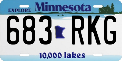 MN license plate 683RKG