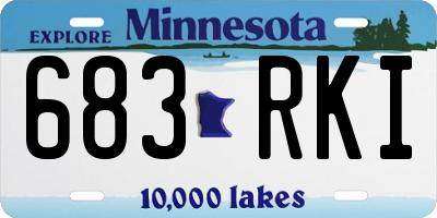 MN license plate 683RKI