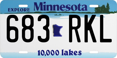 MN license plate 683RKL