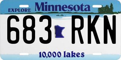 MN license plate 683RKN