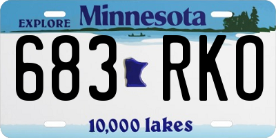 MN license plate 683RKO