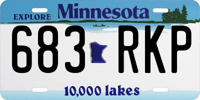 MN license plate 683RKP