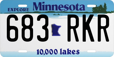 MN license plate 683RKR