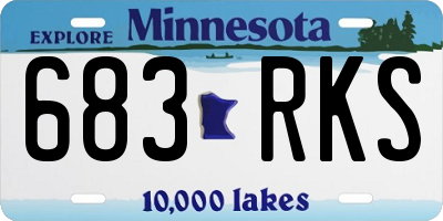 MN license plate 683RKS