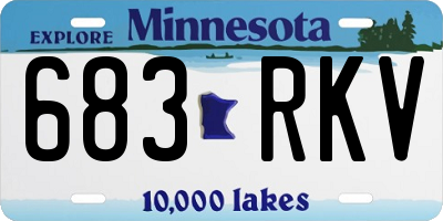 MN license plate 683RKV