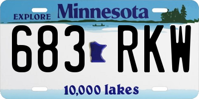 MN license plate 683RKW