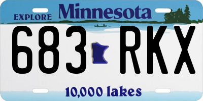 MN license plate 683RKX