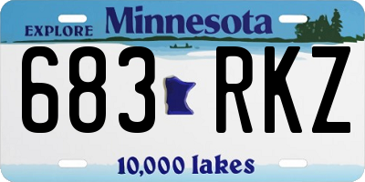 MN license plate 683RKZ