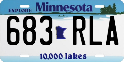 MN license plate 683RLA