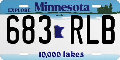 MN license plate 683RLB
