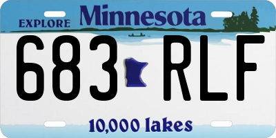 MN license plate 683RLF