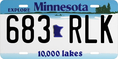 MN license plate 683RLK