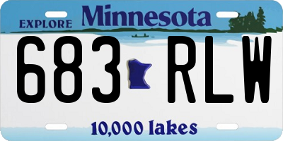 MN license plate 683RLW