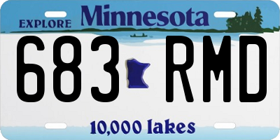 MN license plate 683RMD