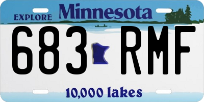 MN license plate 683RMF