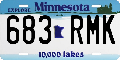 MN license plate 683RMK