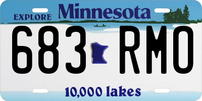 MN license plate 683RMO
