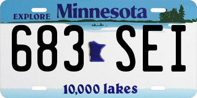 MN license plate 683SEI