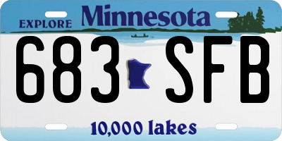 MN license plate 683SFB