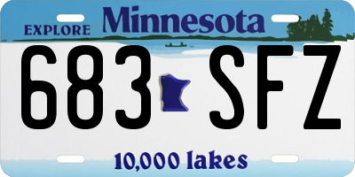 MN license plate 683SFZ
