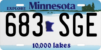 MN license plate 683SGE