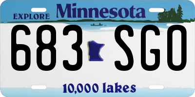 MN license plate 683SGO