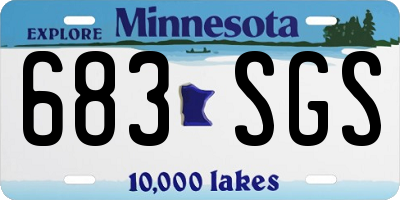 MN license plate 683SGS