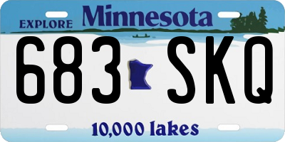 MN license plate 683SKQ
