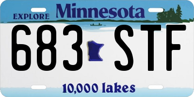 MN license plate 683STF