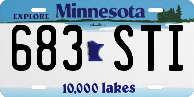 MN license plate 683STI