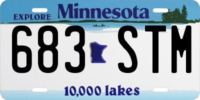 MN license plate 683STM