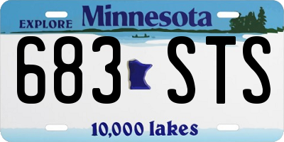 MN license plate 683STS