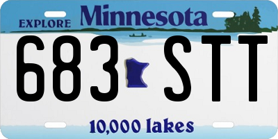 MN license plate 683STT