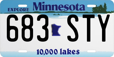 MN license plate 683STY