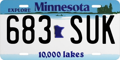 MN license plate 683SUK