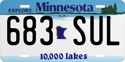 MN license plate 683SUL