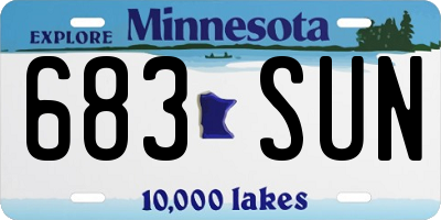 MN license plate 683SUN