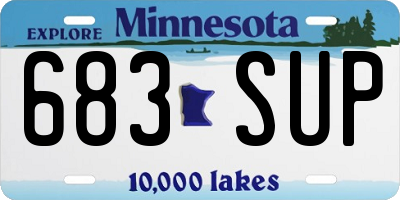 MN license plate 683SUP