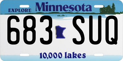 MN license plate 683SUQ