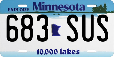 MN license plate 683SUS