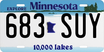 MN license plate 683SUY