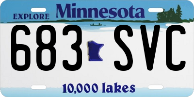 MN license plate 683SVC