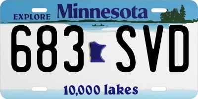 MN license plate 683SVD