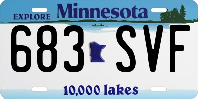 MN license plate 683SVF
