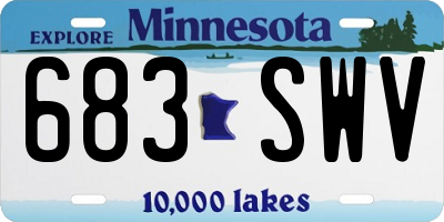 MN license plate 683SWV