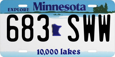 MN license plate 683SWW