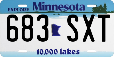 MN license plate 683SXT