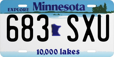 MN license plate 683SXU