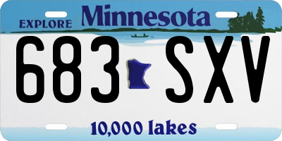 MN license plate 683SXV