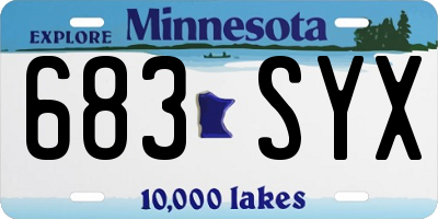 MN license plate 683SYX